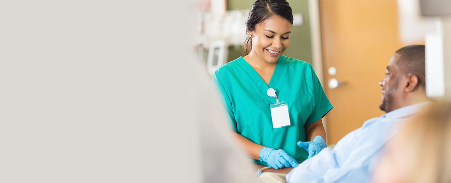 Nurse and patient