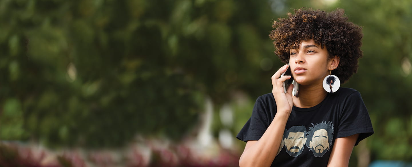 Teen on phone