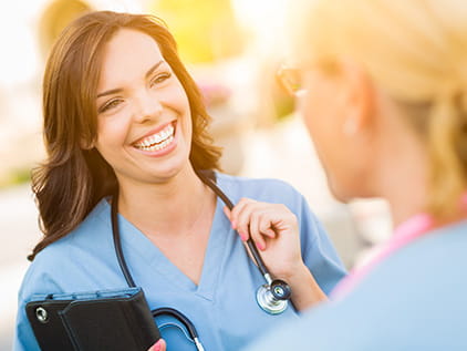 Nurses talking