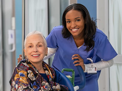 nurse and patient