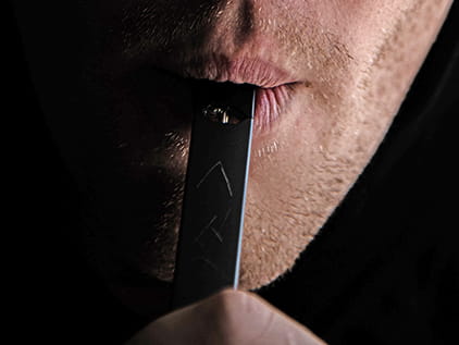 Man vaping.